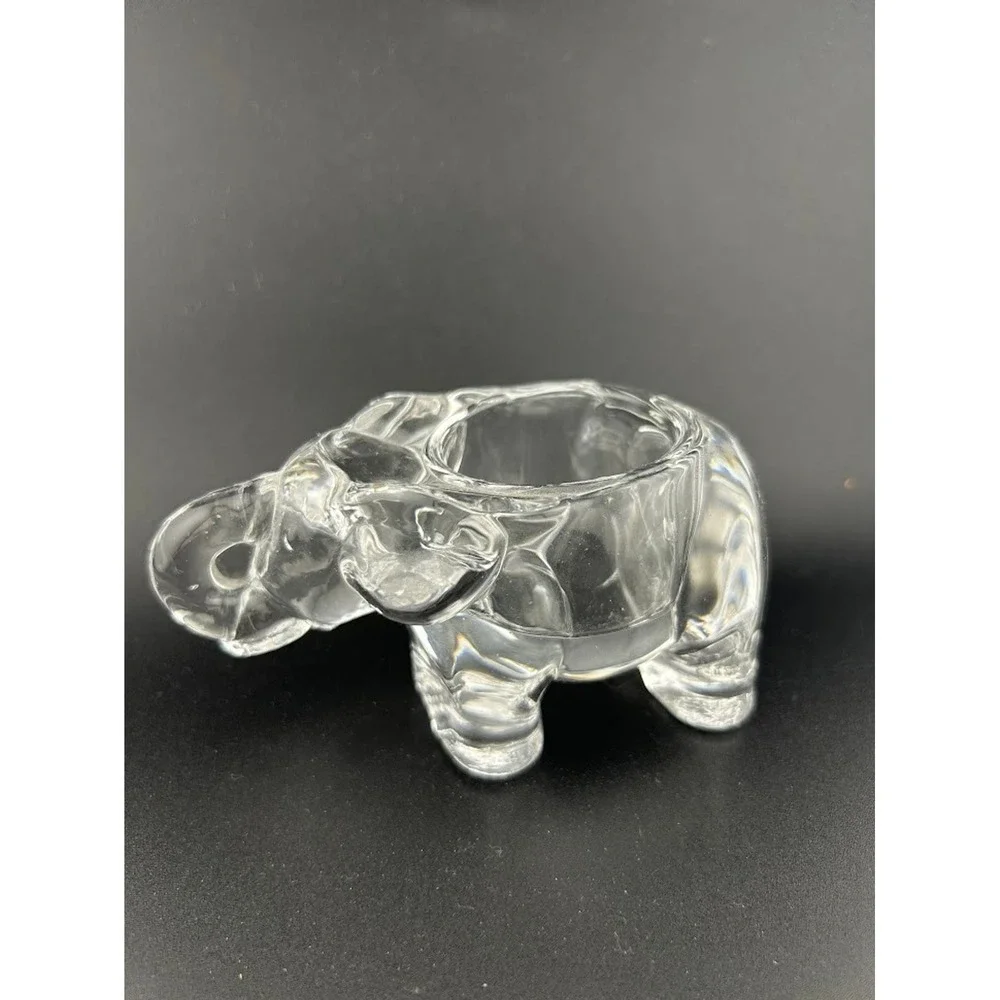 Glass Elephant‎ Tea Light Votive Candle Holder